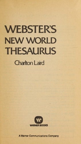 Webster's New World thesaurus