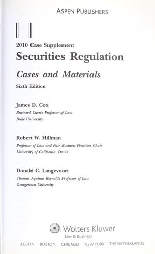 Securities Regulation