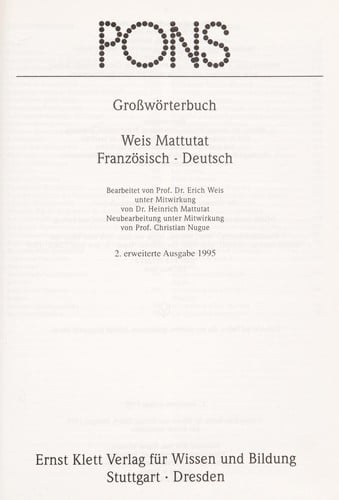 Franzo sisch - Deutsch