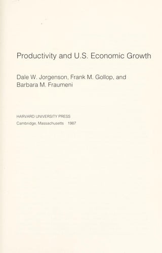 Productivity and U.S. economic growth
