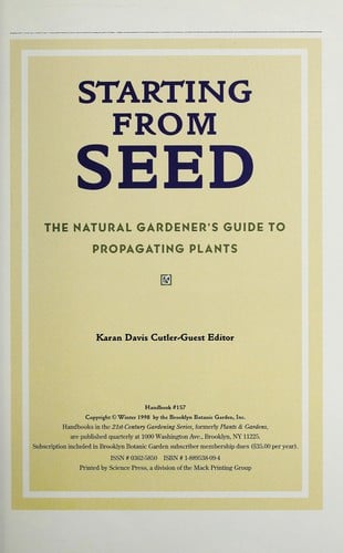 Starting from seed