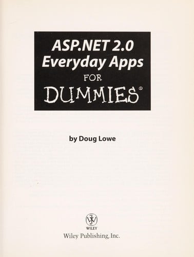 ASP.NET 2.0 everyday apps for dummies