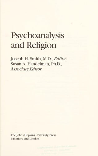 Psychoanalysis and religion