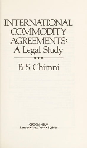 International commodity agreements