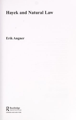 HAYEK AND NATURAL LAW