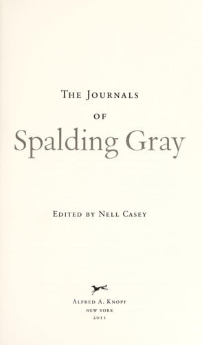 The journals of Spalding Gray