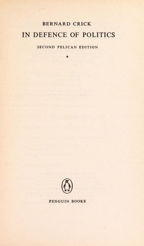 In defence of politics