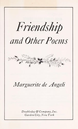 Friendship and other poems