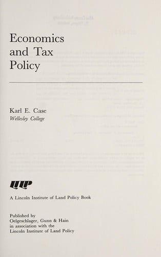 Economics and tax policy