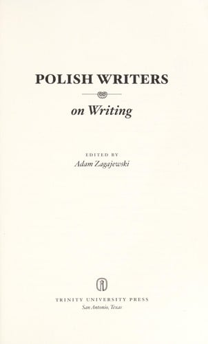 Polish writers on writing