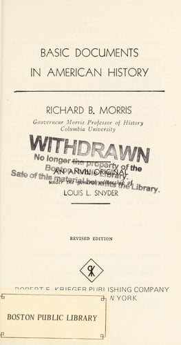Basic documents in American history