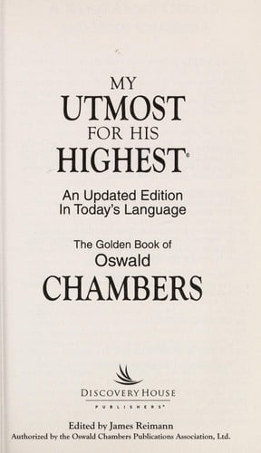 My utmost for His Highest