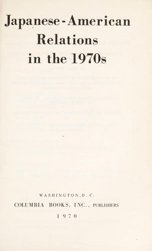 Japanese-American relations in the 1970s