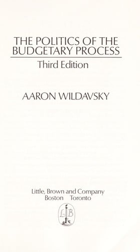 The politics of the budgetary process