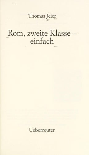 Rom, zweite Klasse, einfach