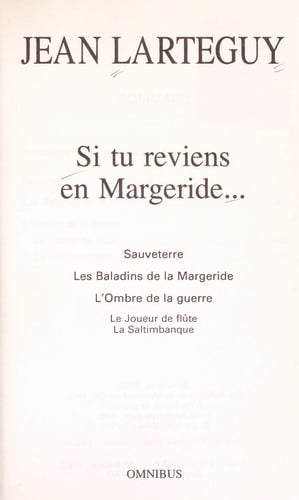 Si tu reviens en Margeride