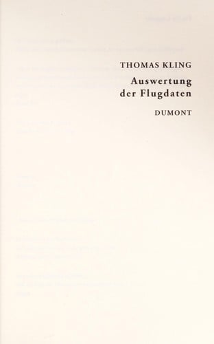 Auswertung der Flugdaten