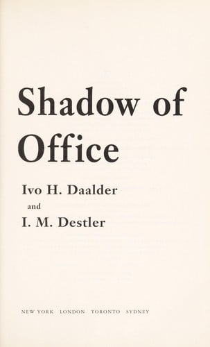 In the shadow of the Oval Office : profiles of the national security advisers and the presidents they served : from JFK to George W. Bush