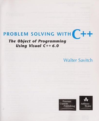 Problem solving with C++