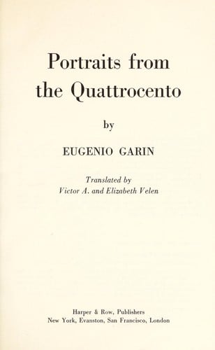 Portraits from the Quattrocento