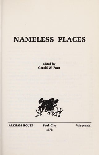 Nameless Places