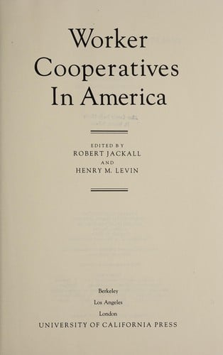 Worker cooperatives in America