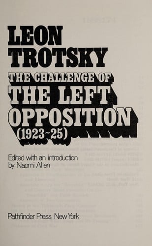The challenge of the Left Opposition (1923-25)