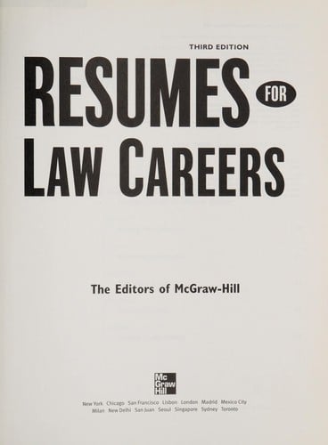 Résumés for law careers