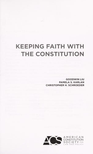 Keeping faith with the constitution