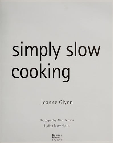 Simply slow cooking