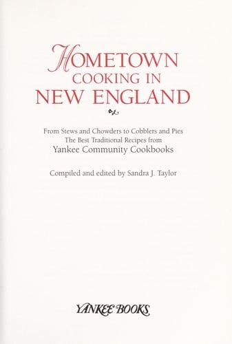 Hometown cooking in New England