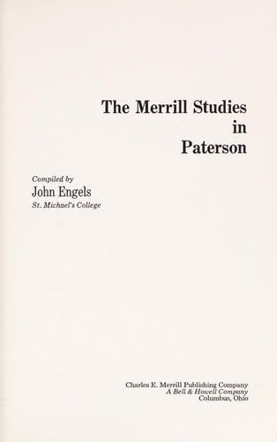 The Merrill studies in Paterson