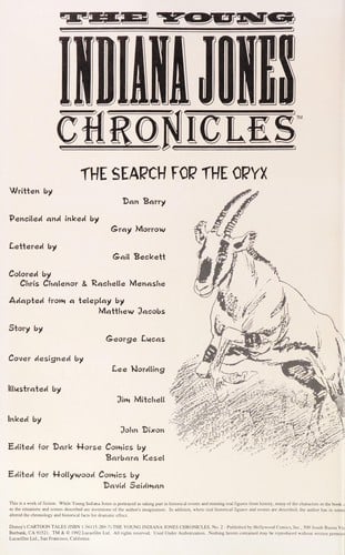 The Search for the Oryx (The Young Indiana Jones Chronicles, No 2)