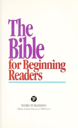 The Bible for beginning readers