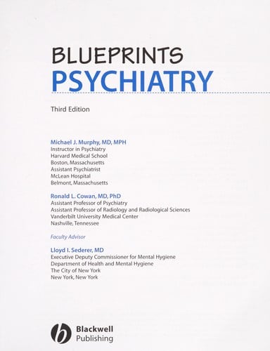 Blueprints psychiatry