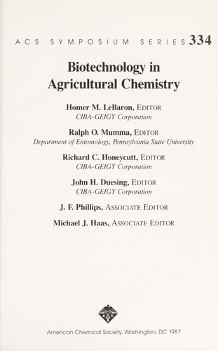 Biotechnology in agricultural chemistry