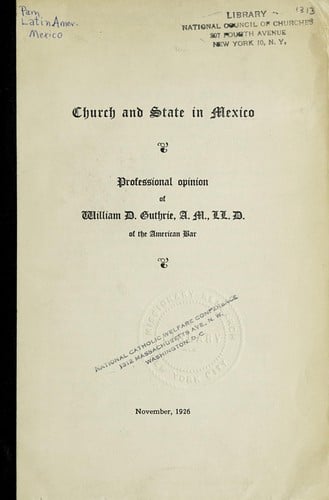 Church and state in Mexico