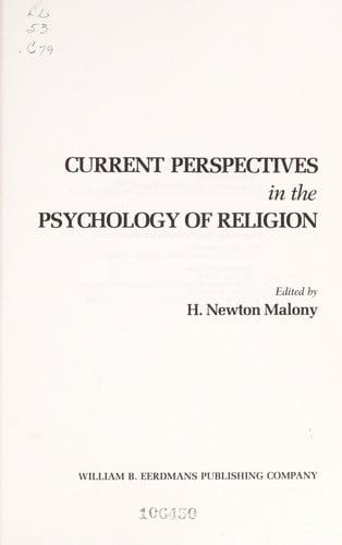 Current perspectives in the psychology of religion