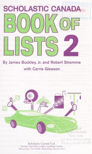 Scholastic Canada book of lists 2