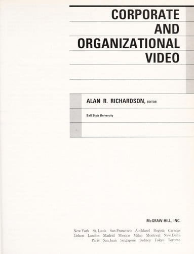 Corporate and organizational video
