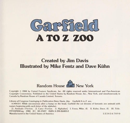 Garfield A to Z zoo