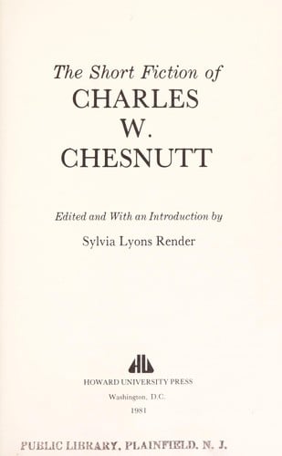 The short fiction of Charles W. Chesnutt