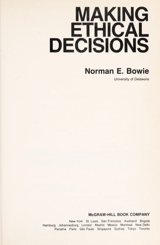 Making ethical decisions