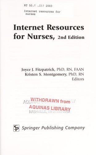 Internet resources for nurses