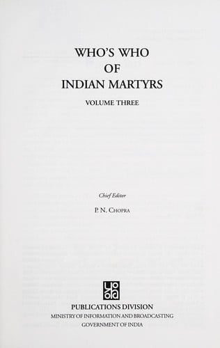 Who's who of Indian martyrs