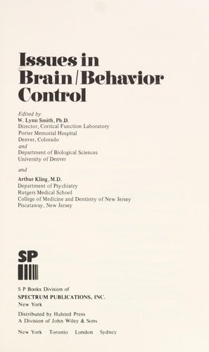 Issues in brain/behavior control