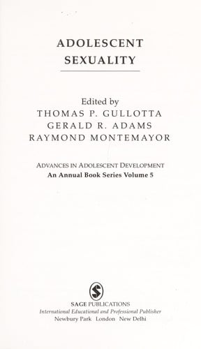 Adolescent sexuality