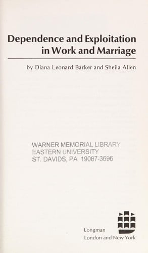 Dependence and exploitation in work and marriage