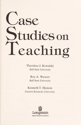 Case studies on teaching