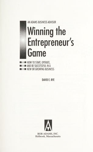 Winning the entrepreneur's game